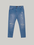 Skinny-Jeans Giada mit Rissen und Kristallen image number 3