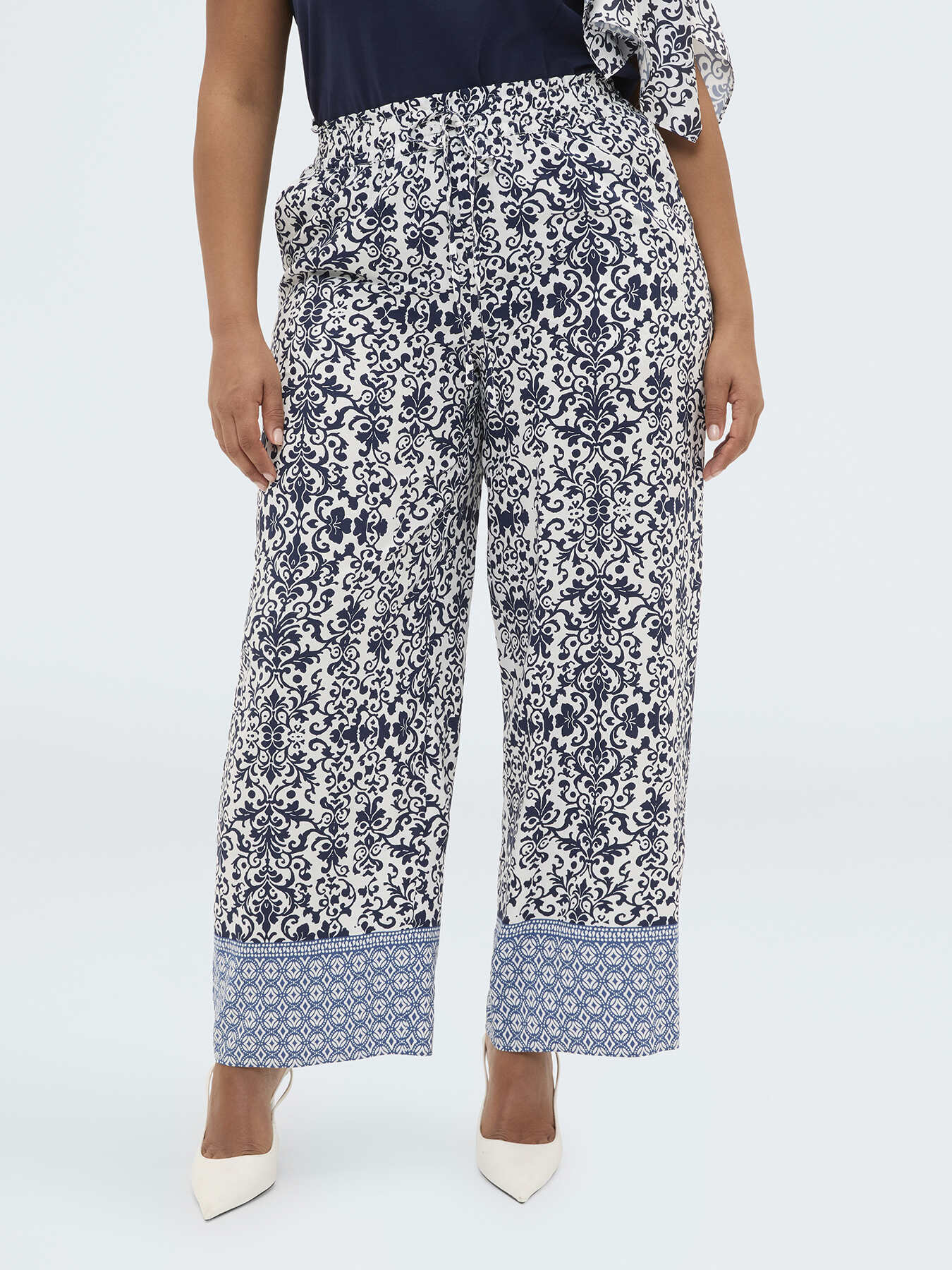 Pantaloni Wide Leg in viscosa image number 2