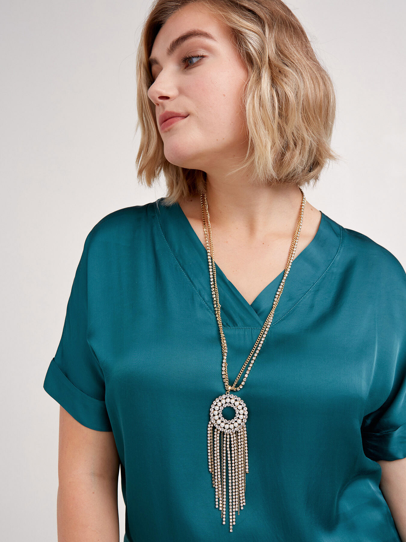 Collana con maxi nappina image number 2