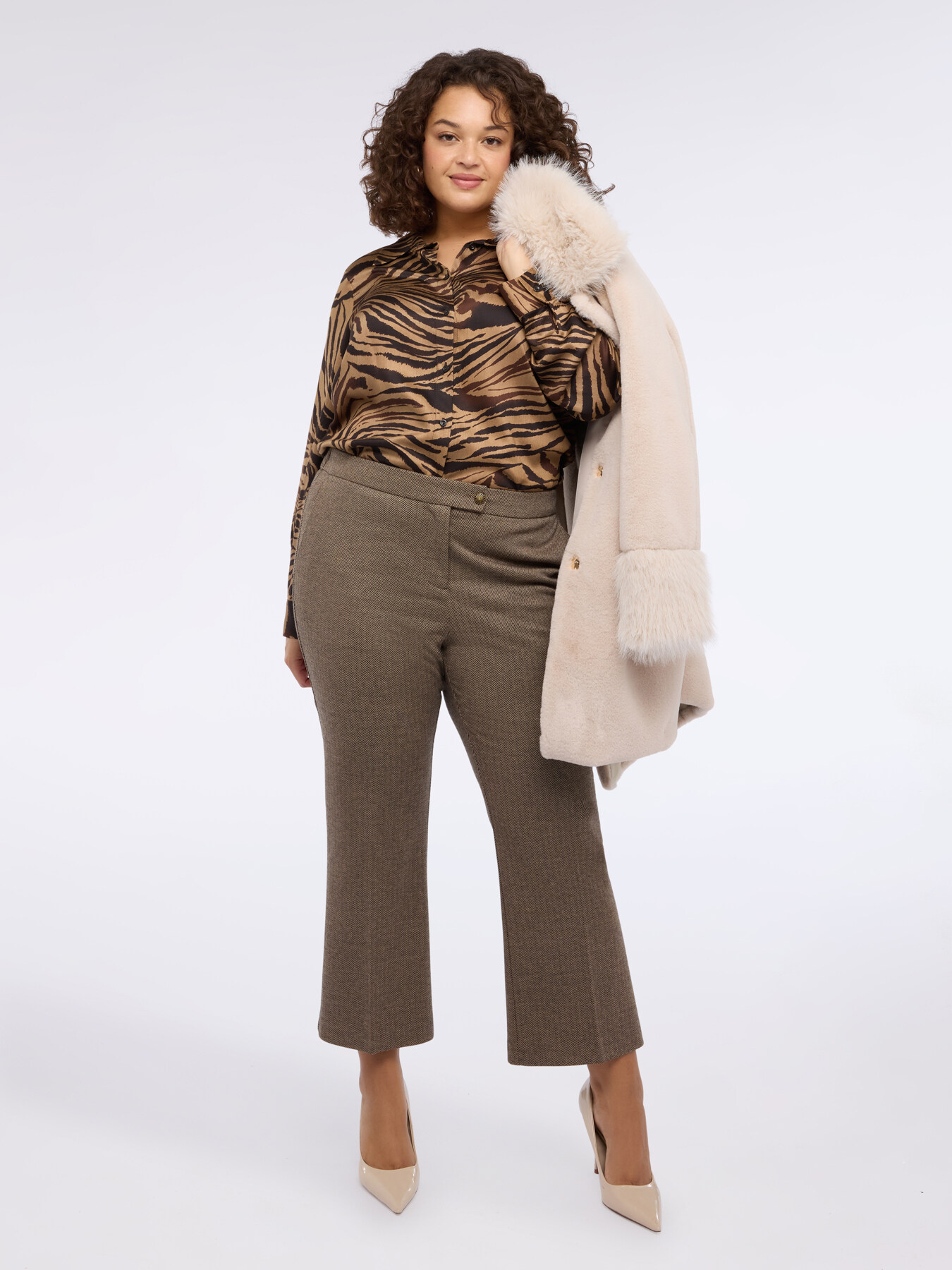 Zebra print satin shirt image number 0