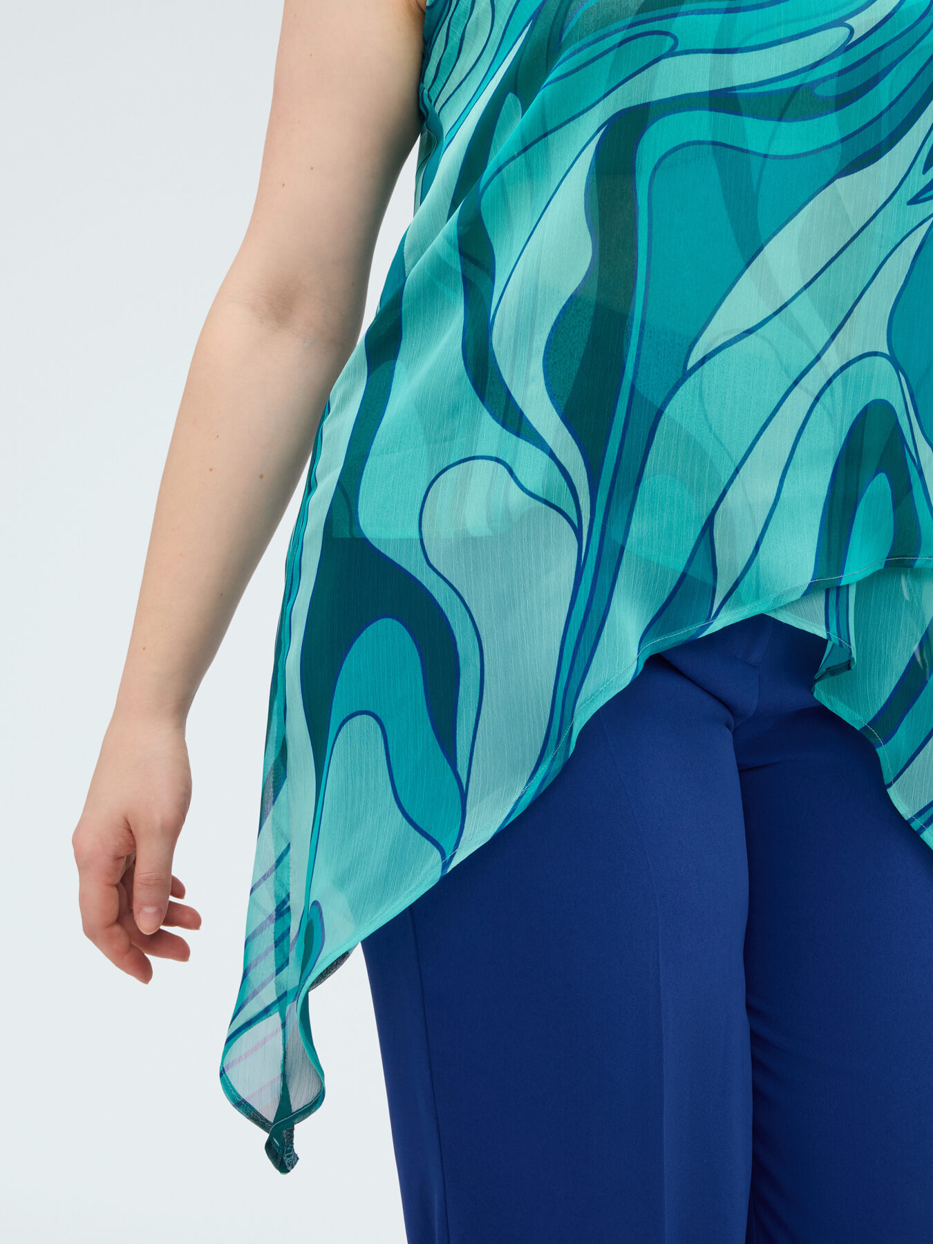 Top aus Georgette mit Print image number 3