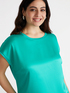 Satin and jersey blouse image number 2
