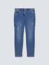 Jeans Zaffiro slim girl fit con strappi image number 3