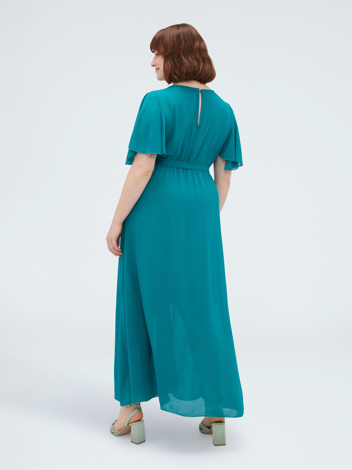 DREAM georgette dress with V-neckline image number 1