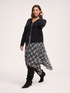 Long flared skirt in checked georgette image number 0