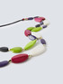 Long painted wood necklace image number 1