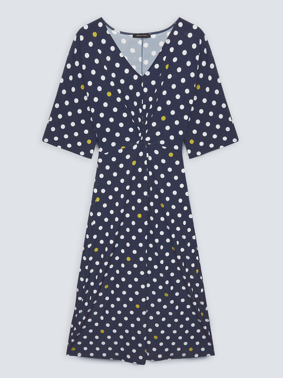 Polka dotted jersey dress