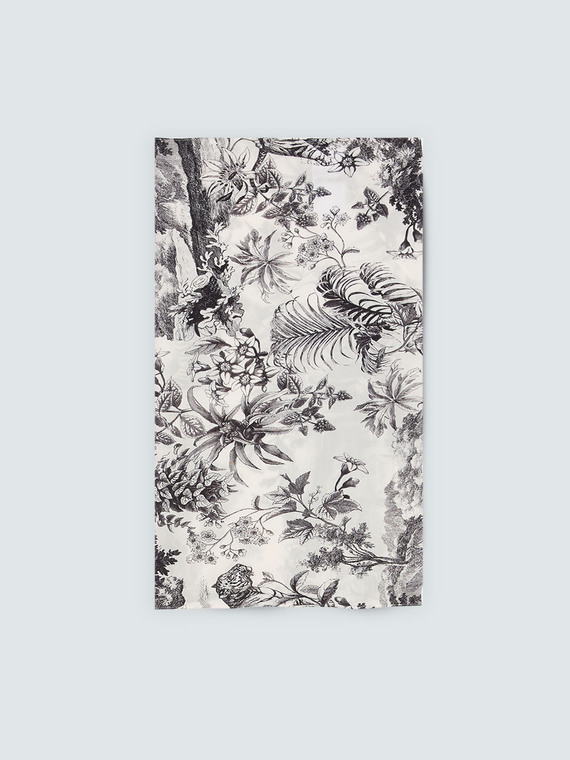 Viskose-Halstuch mit Tropical-Print
