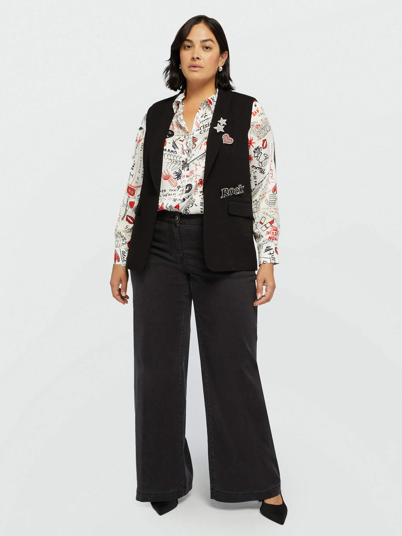 Wide leg jeans image number 3