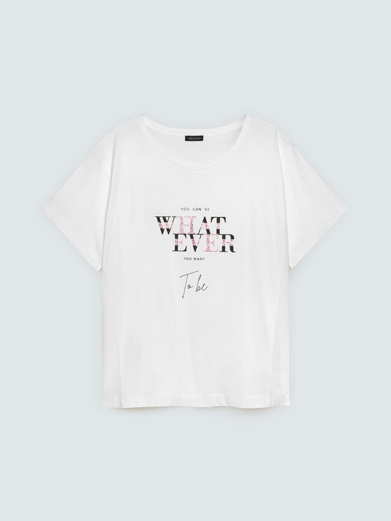 Cotton t-shirt with motivational slogan