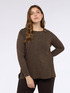 Sweater with boat neckline and buttons image number 2
