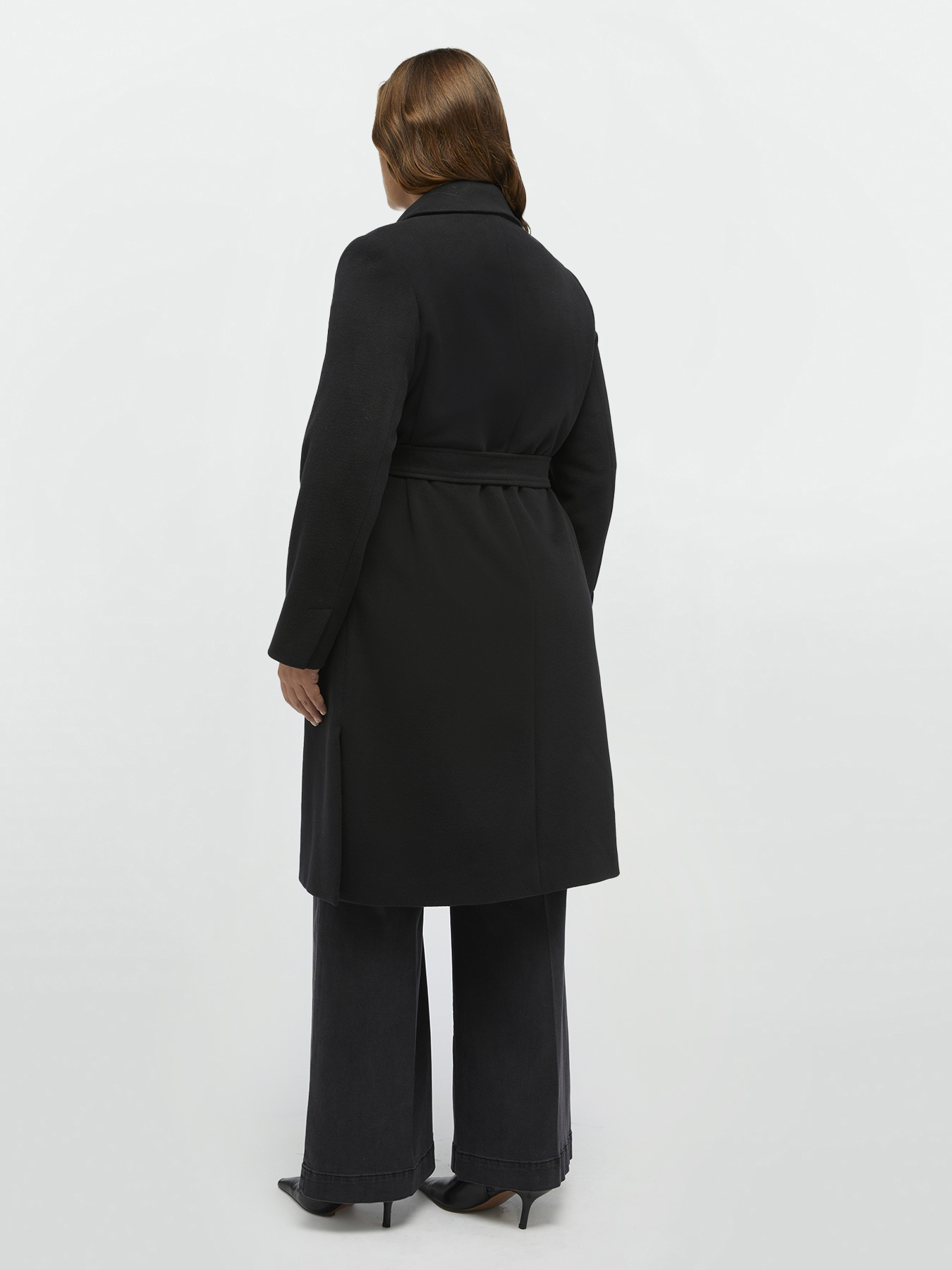 Cloth coat with belt image number 1