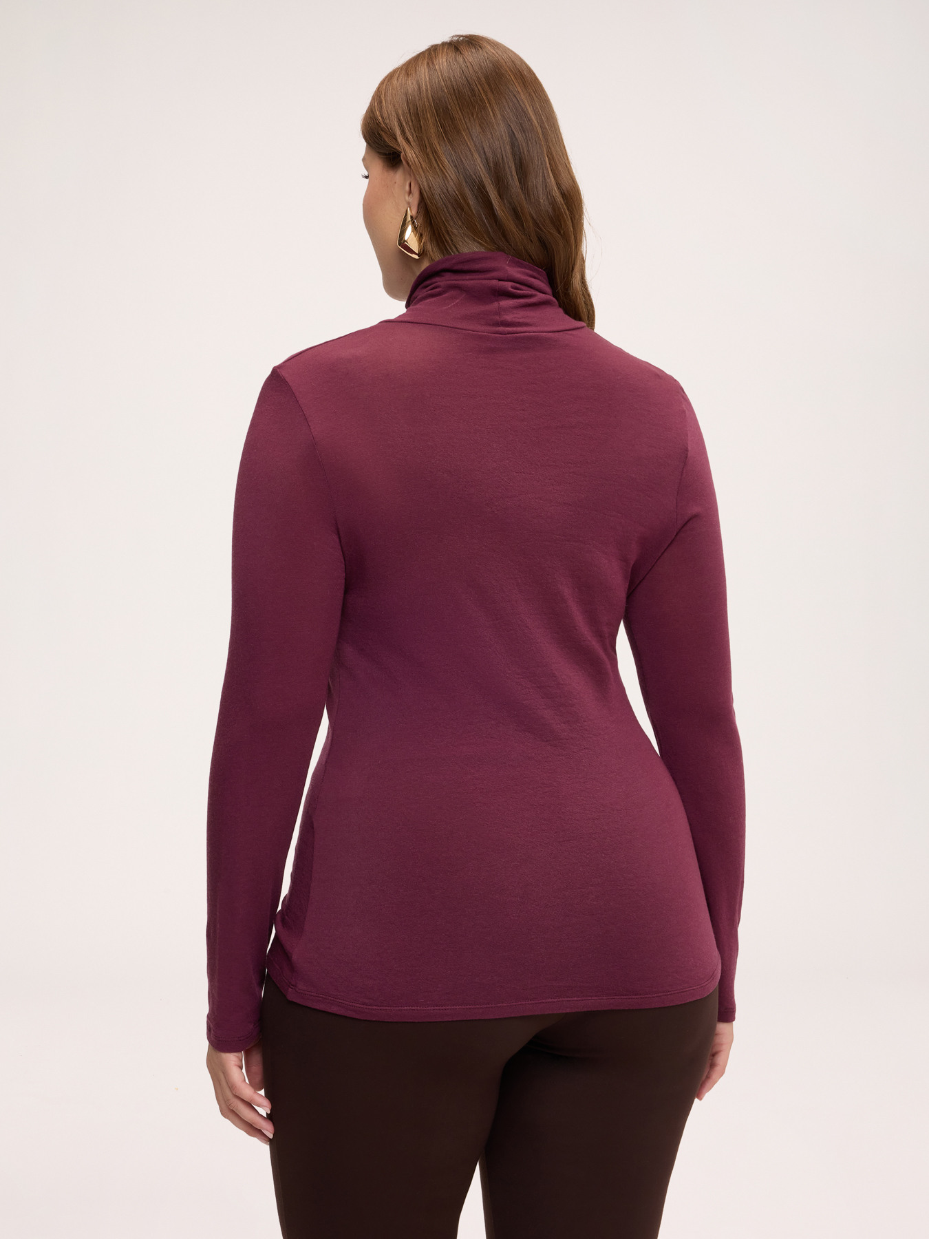 Jersey de cuello alto second skin de mezcla de cachemir image number 1