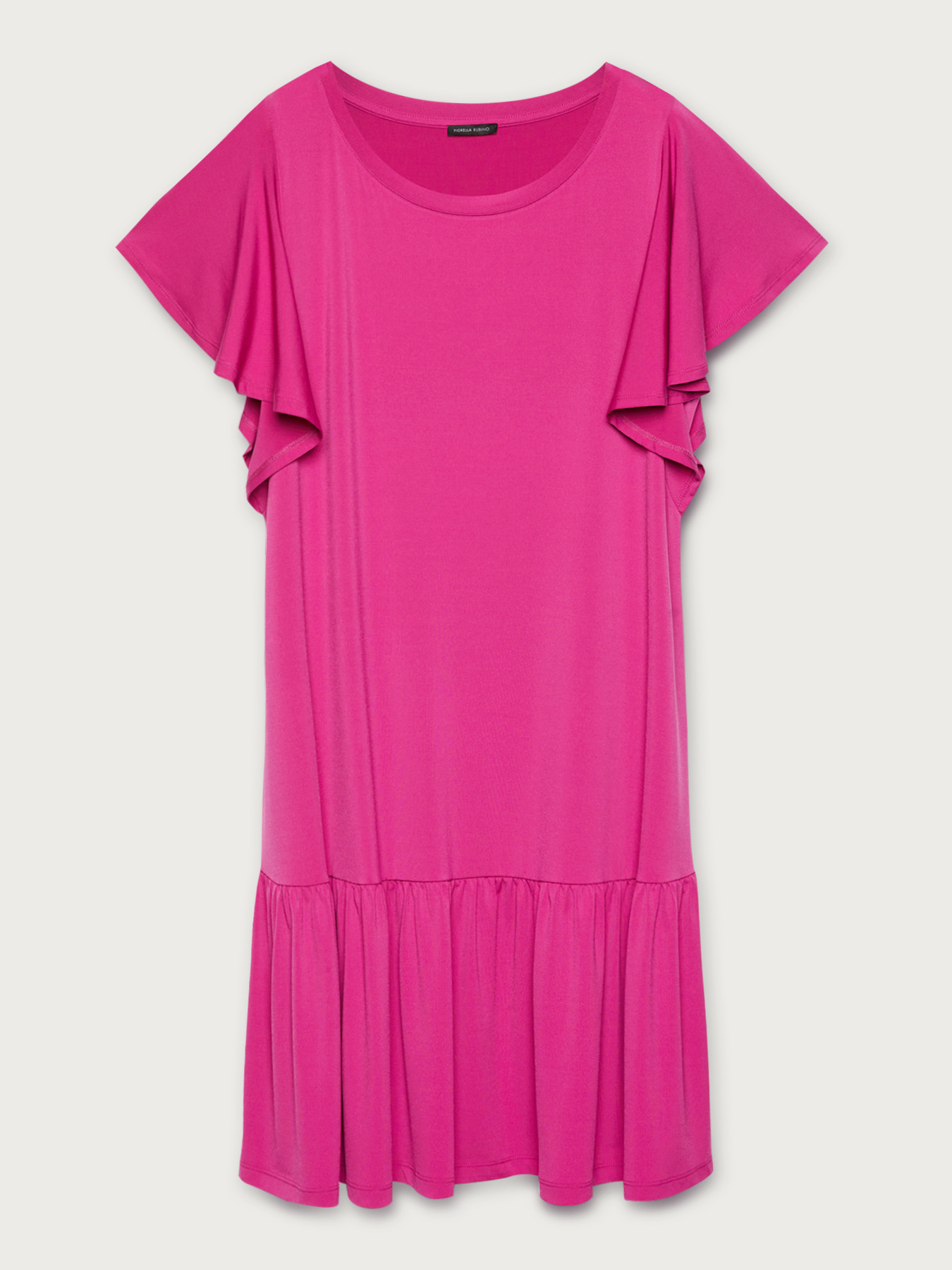 Robe en jersey avec volant dans le bas image number 4