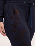 Jersey joggers with flock print image number 3
