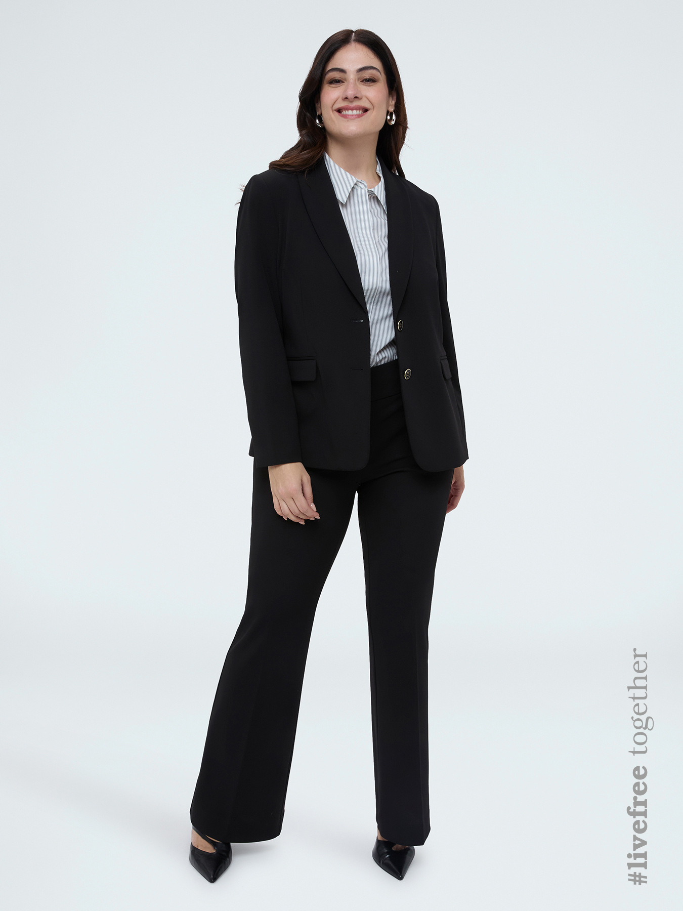 Flare Pants in stretch fabric image number 0