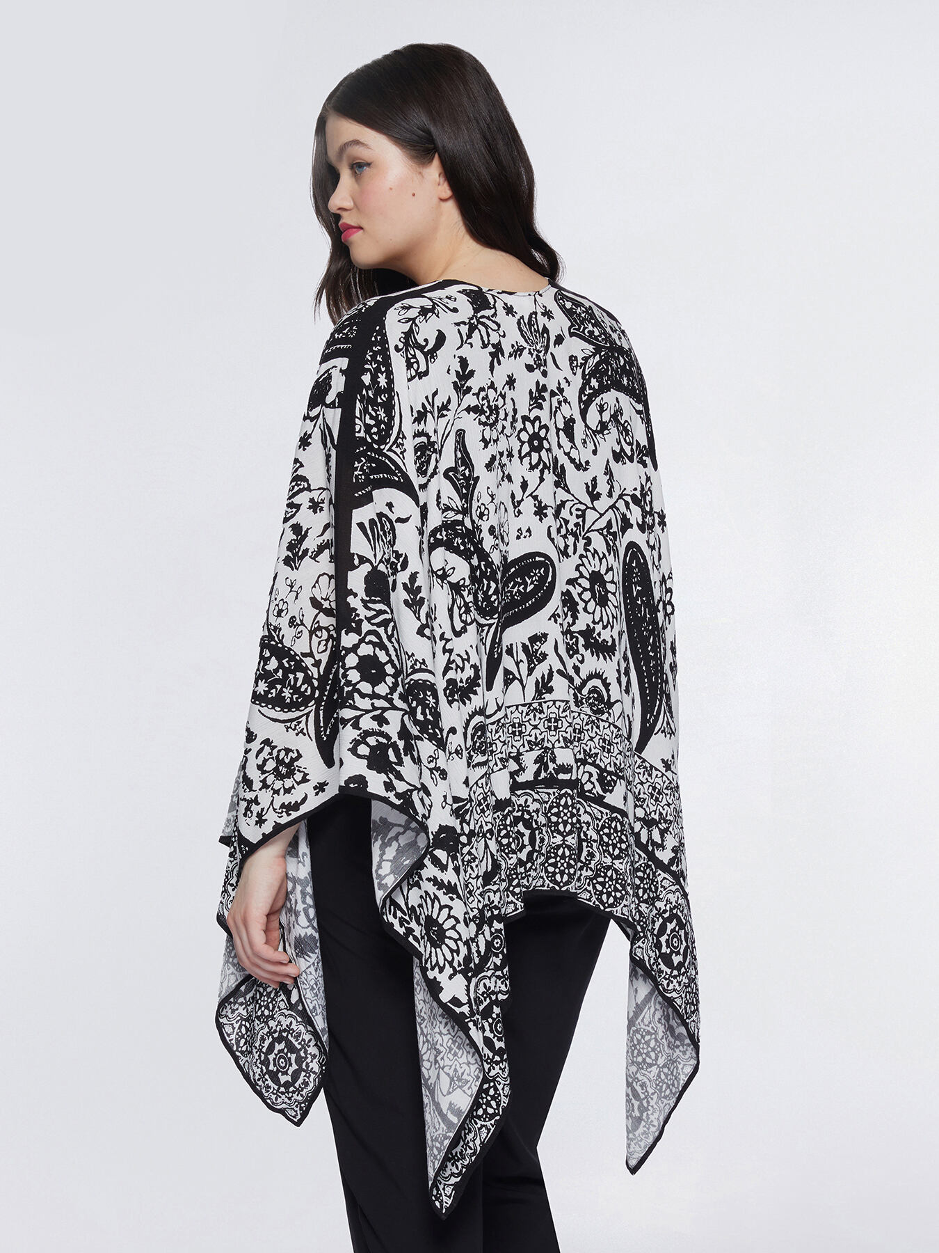 Printed poncho image number 1