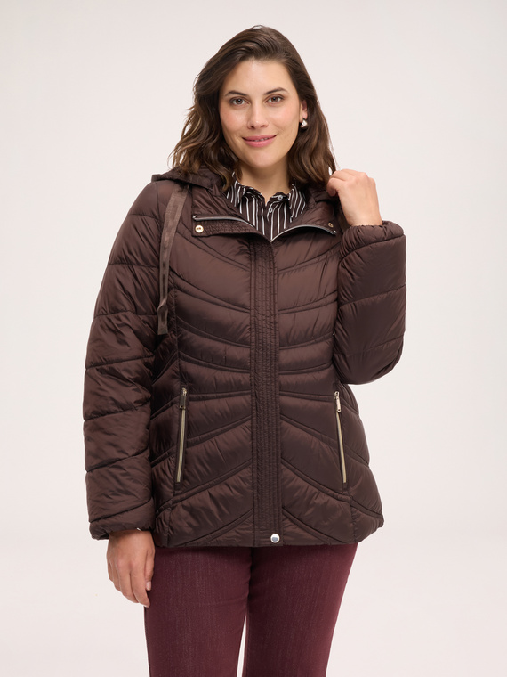 Kurze Steppjacke mit Wellensteppung