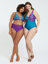 Bikini with tropical print and waist band image number 4