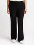 Crepe fabric flared trousers image number 3