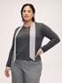 Viscose sweater with integrated printed scarf image number 0