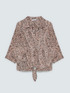 Camisa estampada con nudo image number 4