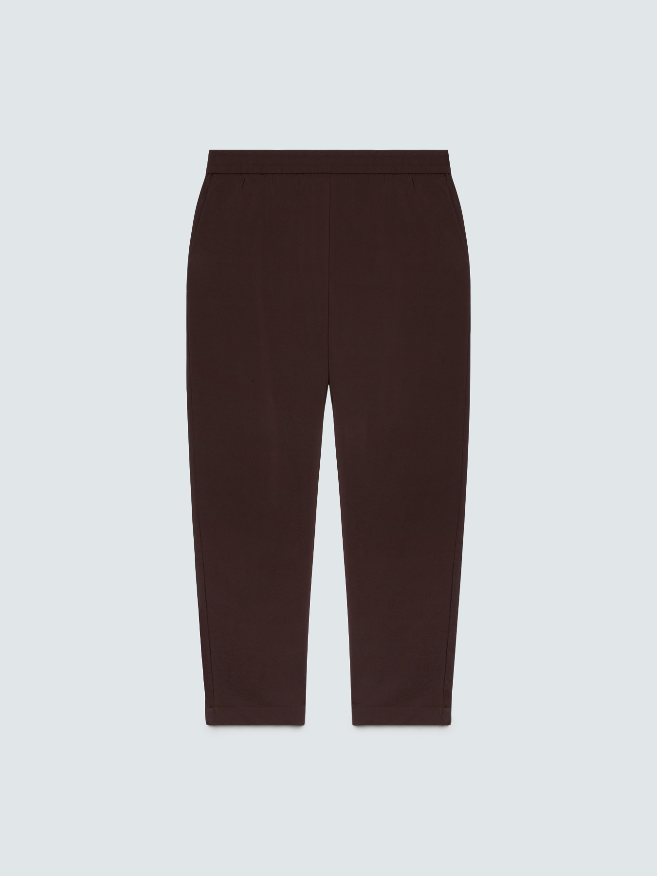 Jogger in tessuto stretch con risvolto image number 4