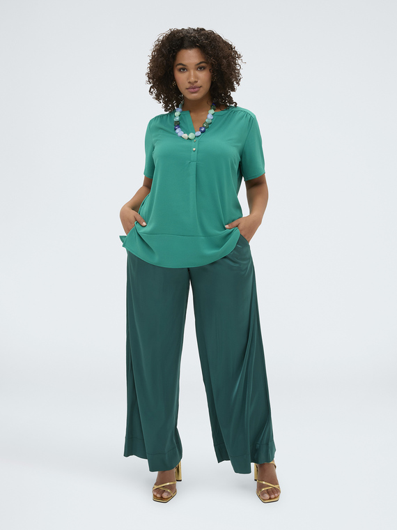 Lyocell blend T-shirt with buttons