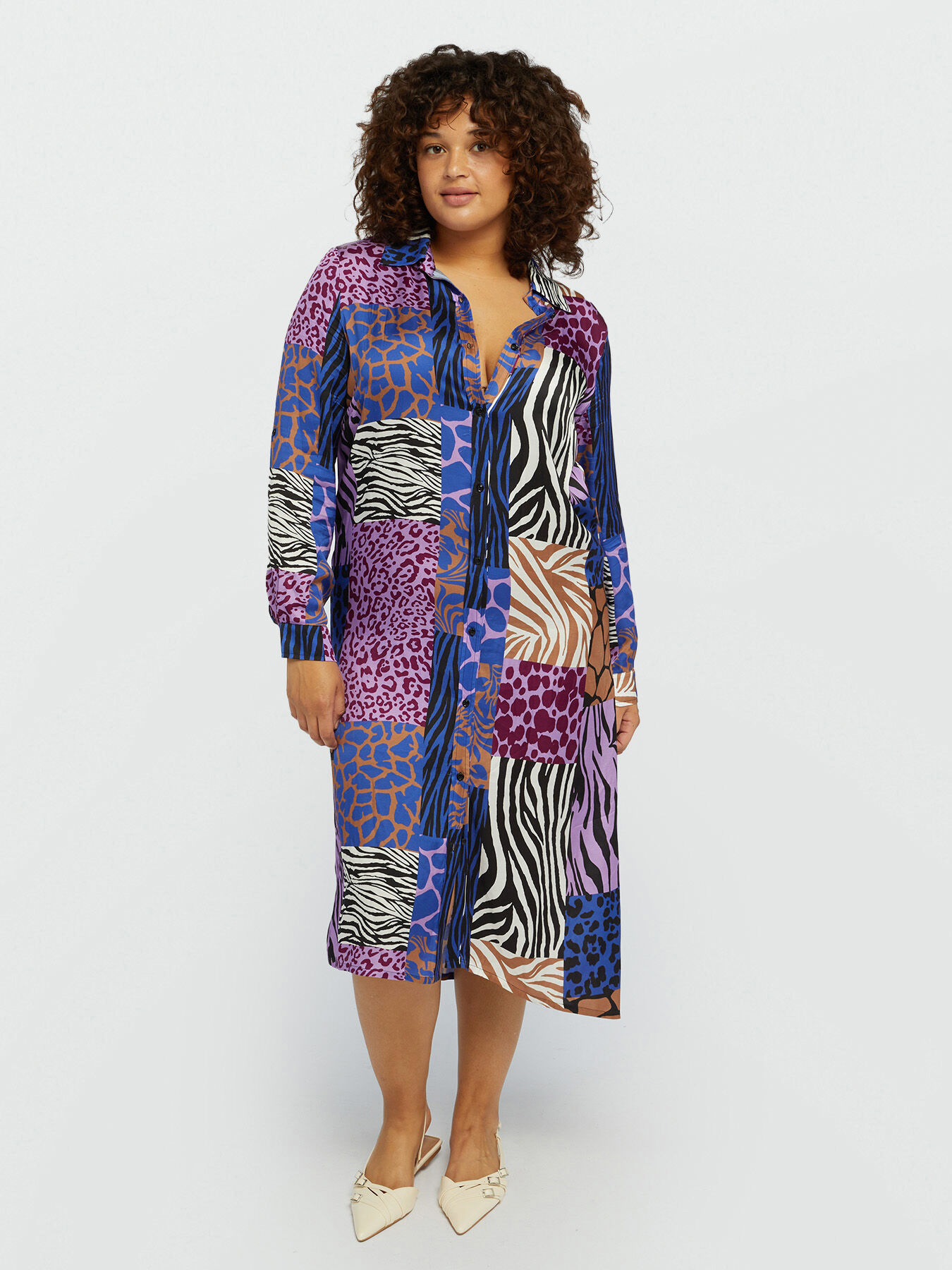 Vestito chemisier animalier image number 0