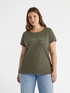 T-shirt con scritta e ricamo image number 0