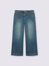 Jeans wide leg effetto used image number 4
