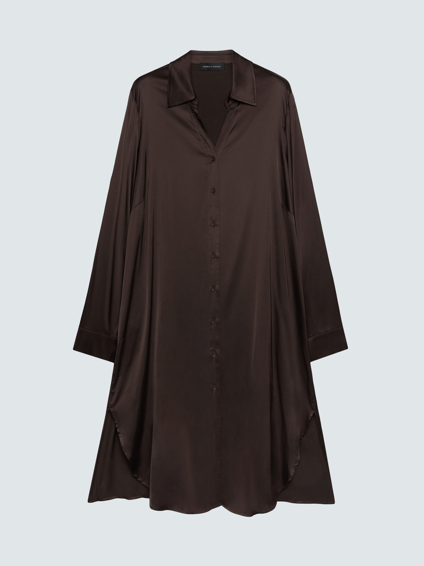 Power shirtdress in viscose satin image number 4
