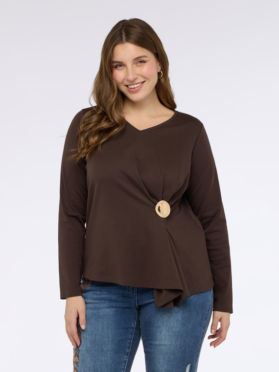 T-shirt in jersey con design a portafoglio | Fiorella Rubino