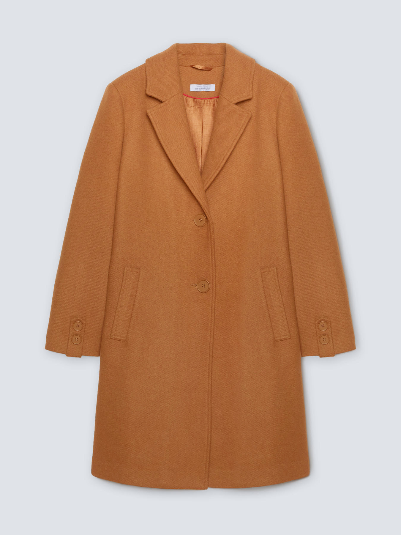 Diagonal fabric coat image number 4