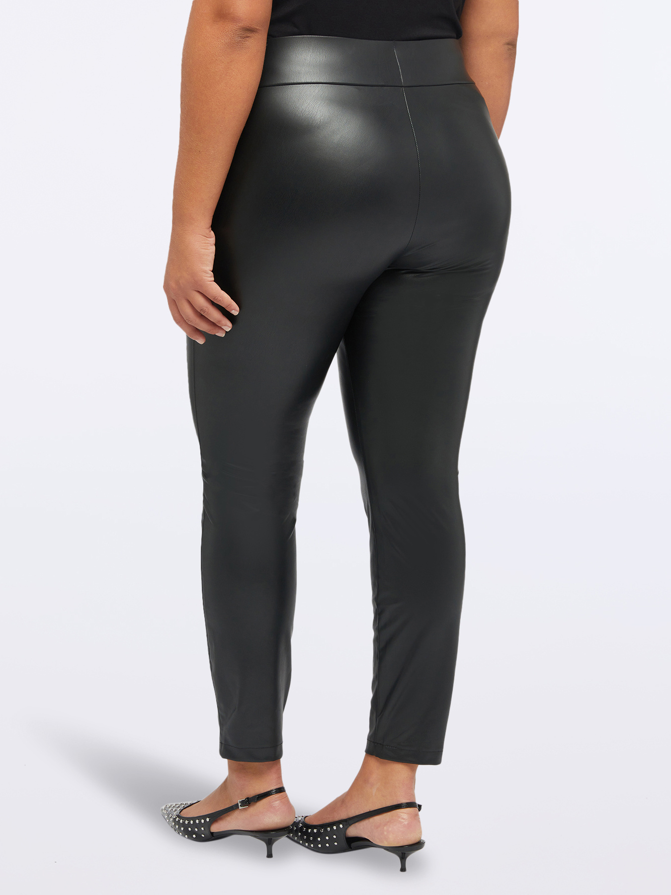 Leggings lin tessuto lucido image number 1