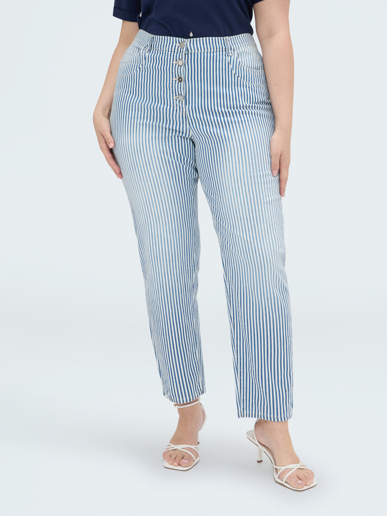 Striped Barrel Jeans image number 0