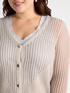 Cardigan mit Lochmuster aus Lurexgarn image number 3