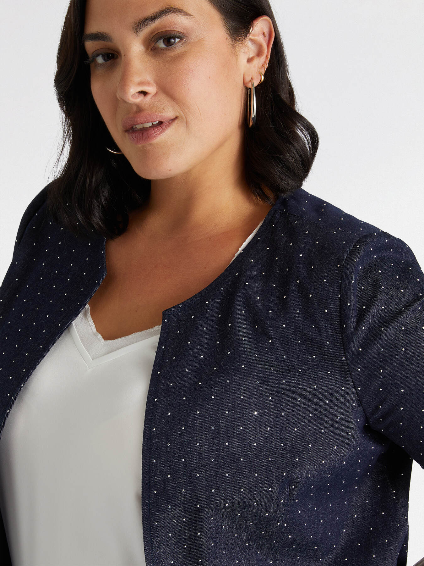 Denim jacket with sparkles image number 3