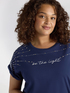 T-shirt with rhinestones and lettering image number 3