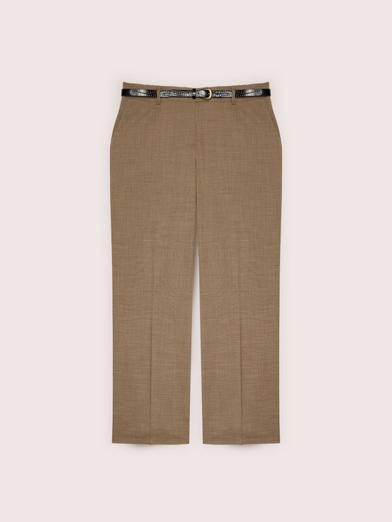 Wide-Leg-Hose mit G&uuml;rtel