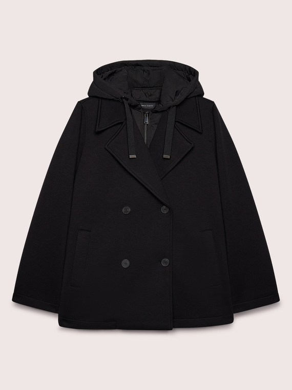 Veste crois&eacute;e avec plastron amovible