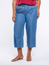 Pantaloni cropped in chambray image number 0