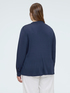 Pleated jersey blouse with buttons image number 1