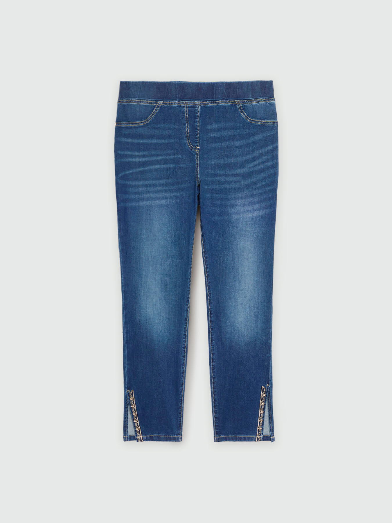 Jegging avec fente e broderie image number 4