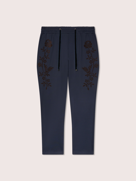 Jogginghose aus Jersey mit Flock-Druck