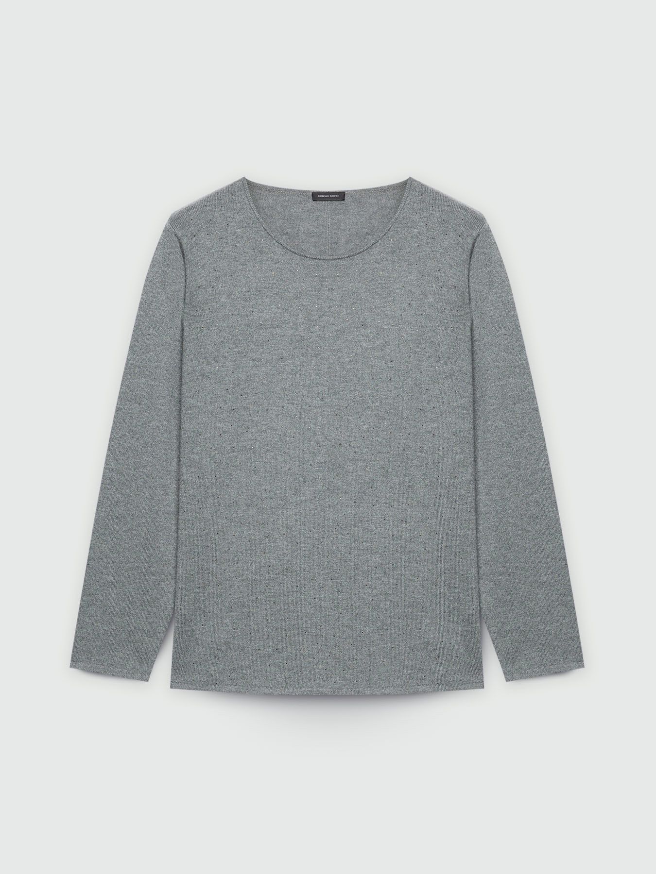 Crewneck sweater with small rhinestones image number 4