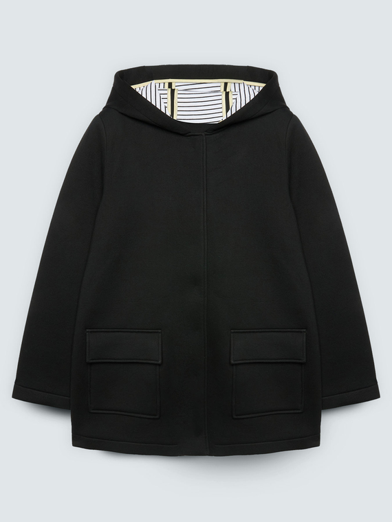 Hooded scuba jacket