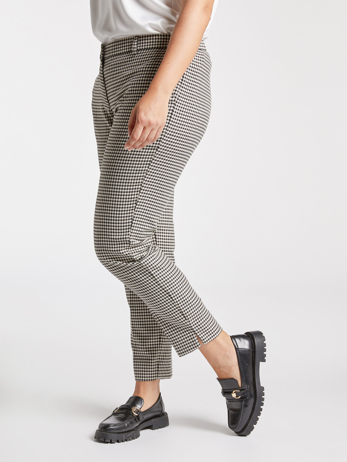 Pantaloni dritti pied de poule image number 1