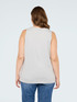 Two-material top with V-neck image number 1