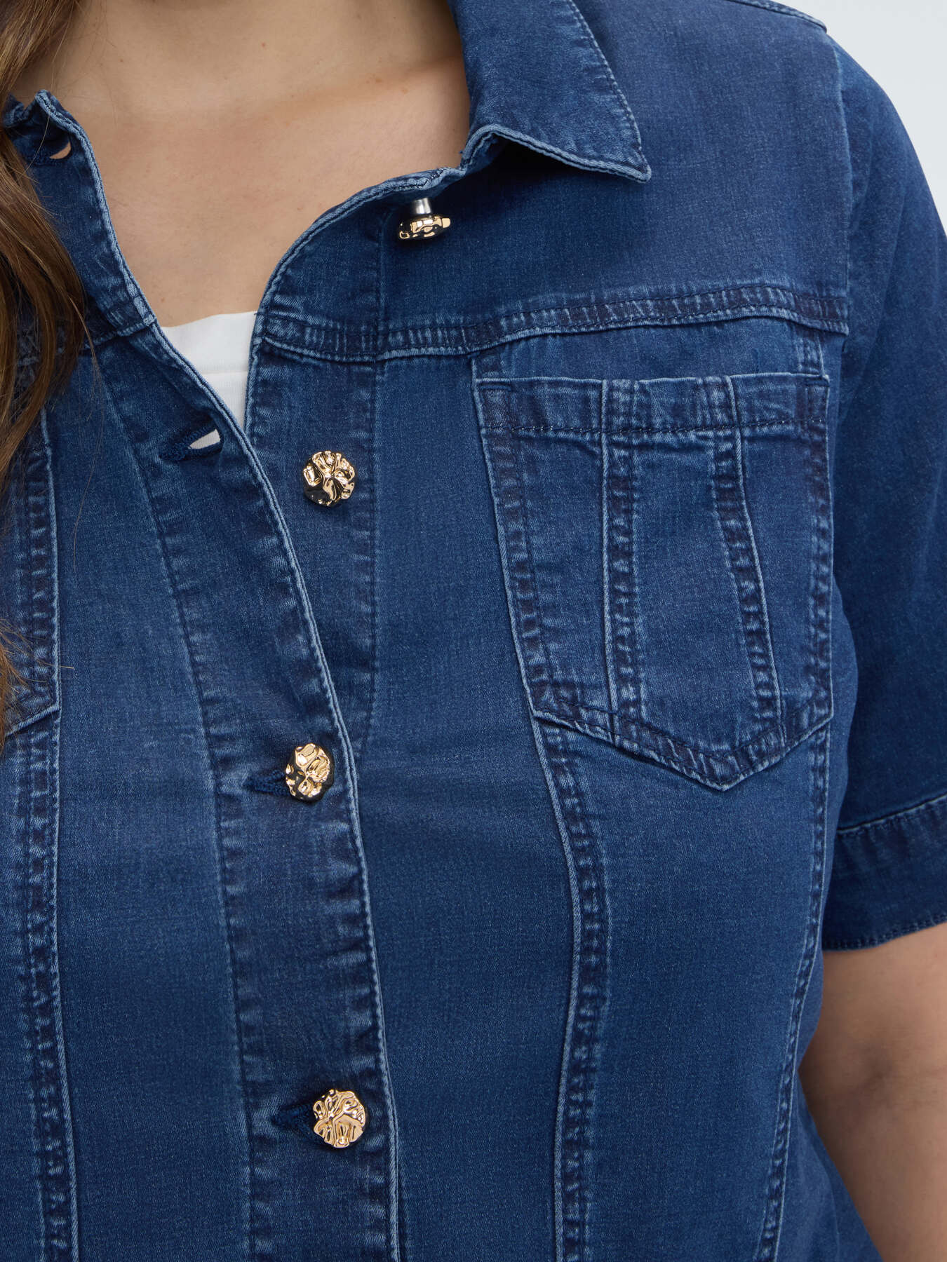 Jeansjacke mit kurzen &Auml;rmeln image number 3